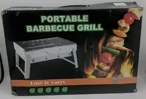 BBQ Blaze Foldable Charcoal Grill Barbeque Stainless Steel Body BBQ UK Exp A1 ⭐⭐ - Picture 1 of 2