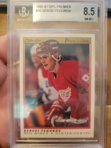 SERGEI FEDOROV 90-91 OPC PREMIER ROOKIE RC BGS NM-MT+ 8.5 - Picture 1 of 2
