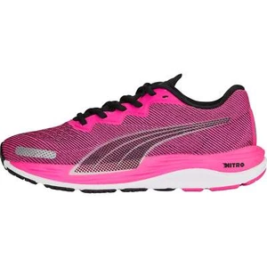 Puma Velocity Nitro 2 Womens Running Shoes Pink Cushioned Comfort Run Trainers - Picture 1 of 7