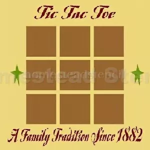 TENCIL RIUTILIZZABILE 10"x10" TIC TAC TOE GAMEBOARD - STENCIL MYLAR - 4213 i - Foto 1 di 1