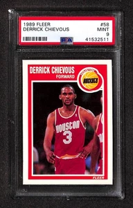 1989 Fleer #58 DERRICK CHIEVOUS PSA 9 Mint 41532511 - Picture 1 of 2