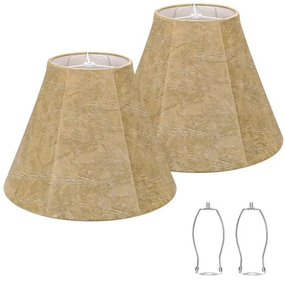 Rustic Lampshades Set of 2, Bell Lamp Shades Replacement 6"x13x10", Medium Fa... - Image 1 of 4
