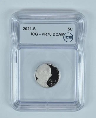 2021-S Jefferson Nickel PR70 DCAM ICG - Image 1 of 4