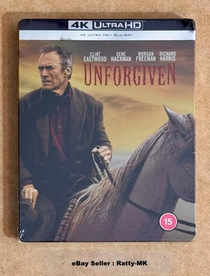 UNFORGIVEN - UK EXCLUSIVE 4K UHD + BLU RAY STEELBOOK - NEW & SEALED - Image 1 of 4