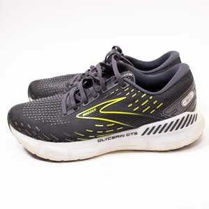 Brooks Glycerin GTS 20 Mens 9.5 Running Shoes Gray Yellow Sneakers - Picture 1 of 8