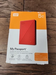 WD MY PASSPORT PORTABLE HDD 5TB (23C) - Afbeelding 1 van 7