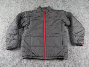North Face Jacket Boys Large 14-16 Gray Insulated Puffer Coat Winter Youth Kids - Picture 1 of 10