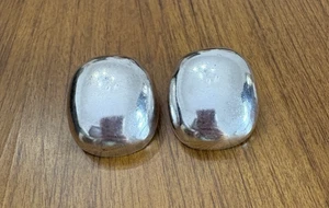 Pendientes Clip Vintage Plata Esterlina Modernista Diseñador Firmado Taxco México - Imagen 1 de 12