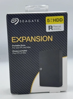 Seagate Expansion External Hard Drive 5TB - Black - Image 1 of 2