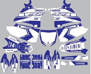 White Blue decals forYAMAHA GRAPHICS  YZ 125 YZ125 2015 2016 2017 2018 2019 2020 - Picture 1 of 1