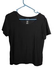 Camisa Top Blusa East 5th Top Para Mujer Negra Grande Poliéster Manga Corta - Imagen 1 de 3
