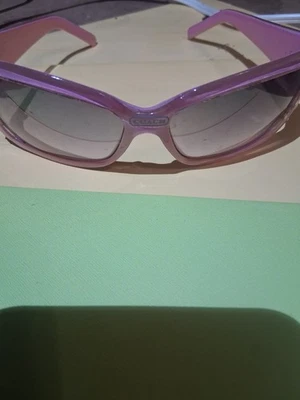 Coach Gafas De Sol Mujer Rosa Gris Estrás Diseñador Tonos Ovalados Gafas Foto 1 de 4