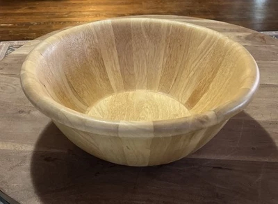Tigela de madeira grande vintage Bloomingdales 14,75” diâmetro 5,5” altura - Imagem 1 de 4