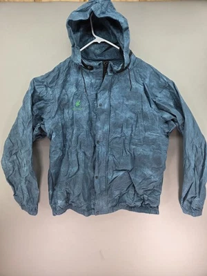 Jaqueta impermeável Frogg Toggs Action com capuz azul ao ar livre masculina tamanho XL - Imagem 1 de 4
