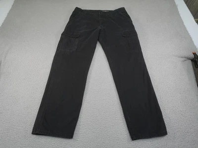 Y2K Wrangler Cargo Pants Mens 36x32 Black Relaxed Fit Baggy Skater Skateboarding - Image 1 of 4