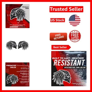 High-Quality Weatherproof 3D Predator Emblems for Cars & Trucks - Set of 2 - Foto 1 di 8