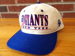 VINTAGE 90er YOUNGAN HEADWEAR NFL NEW YORK GIANTS DRUCKKNOPFLASCHE MÜTZE ONE SIZE - Bild 1 von 7