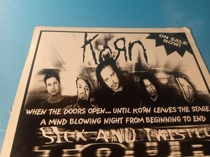 17X11 KORN VINTAGE-SICK AND TWISTED TOUR 8-18-2000 PITTSBURGH (ORIGINAL) POSTER  - Picture 1 of 8