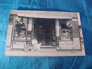 GELATERIA COLLINARI inizio XX secolo a BINGHAMTON NY VERA FOTO CARTOLINA - Foto 1 di 3