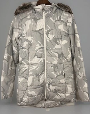 Chaqueta Parka Harway Pequeña Blanca Camuflada Piel Sintética Con Capucha NORTH FACE para Mujer Foto 1 de 4