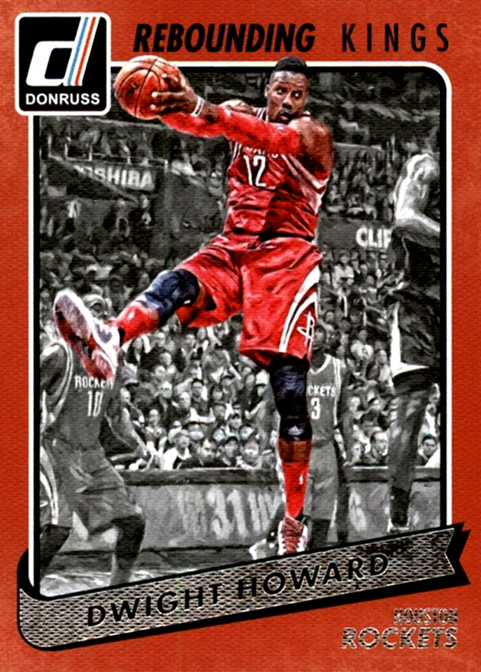 Donruss Rebounding Kings #19 2015-16 Dwight Howard Houston Rockets Salón de la fama Foto 1 de 1