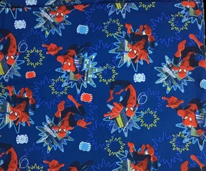 New 4 Yards Marvel Spiderman Springs Fabric  36”x44” 100% Cotton “Over the City” - Picture 1 of 6
