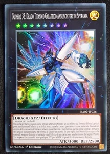 NUMERO 38 DRAGO TITANICO GALATTICO ANNUNCIATORE SPERANZA Super RA02-IT036 YUGIOH - Foto 1 di 1