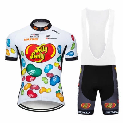 Mens jelly belly Cycling Short Sleeve jersey bib shorts set cycling jerseys Tops - image 1 of 4