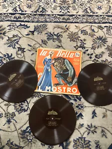 78 GIRI 3 CARTONATI Con Custodia FAVOLA "LA BELLA E IL MOSTRO " Durium Anno1943 - Foto 1 di 1