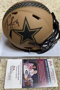 Tony Romo Signed Autograph Auto Salute To Service Cowboys Mini Helmet JSA COA - Picture 1 of 2