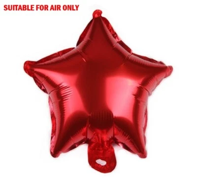 10 inch RED Star Foil Balloon set of 5 Mini Star Shaped Balloon Party Decoration