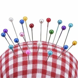 100X Round Head Dressmaking Sewing Straight Pins Mixed Color W8J6 - Picture 1 of 12