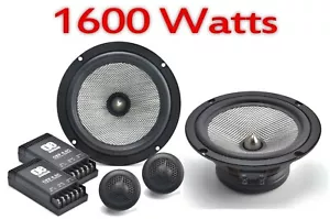 6.5" inch 17cm 2 way Component car audio door shelf speakers pair 1800W Total - Picture 1 of 12