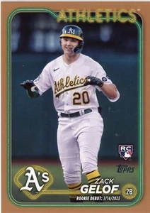 2024 TOPPS UPDATE GOLD DEBUT ZACK GELOF 825/2024 OAKLAND ATHLETICS - Picture 1 of 1