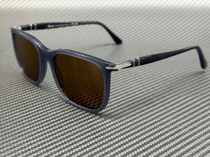 PERSOL PO3357S 121733 Blue Brown Unisex 56 mm Sunglasses - Picture 1 of 5