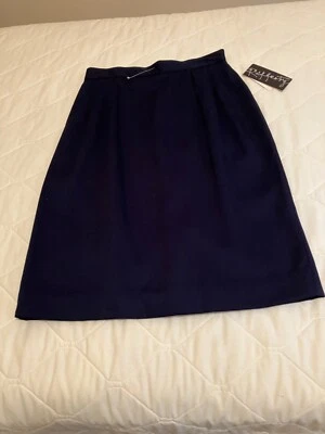 NEW Vtg Rafferty 80's Does 50's NAVY BLUE Wiggle Skirt Rockabilly Pin-up Sz 7 Sm - Image 1 of 4