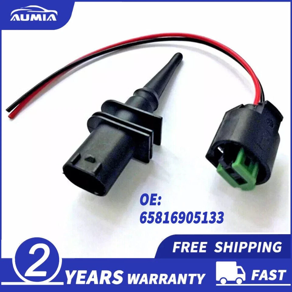 Outdoor Air Ambient Temp Sensor & Connector Wire For BMW Mini Cooper 65816905133 - Imagem 1 de 4