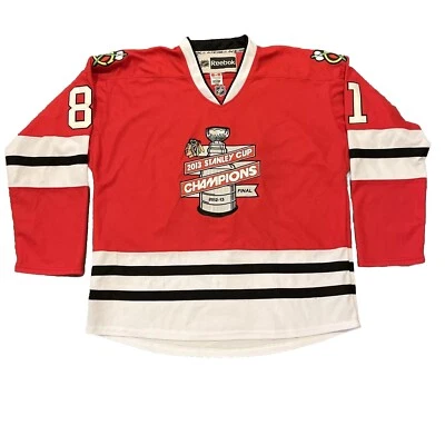 Detroit Redwings Jersey Hossa Stanley Cup Champions 56 Mens Reebok Red Strap - Image 1 of 4