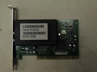 ONE GATEWAY or DELL GVC SF1151V/R9A 56K PCI INTERNAL MODEM CARD 6001260 - Image 1 of 4