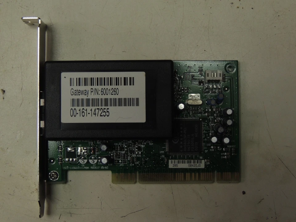 ONE GATEWAY or DELL GVC SF1151V/R9A 56K PCI INTERNAL MODEM CARD 6001260 - Image 1 of 4