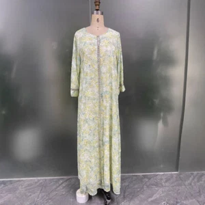 Maxi Vestido Largo Abaya Mujeres Musulmanas Bata Bordada Caftán Elegante Dubai Islámico - Imagen 1 de 11