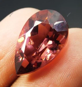 Piedras preciosas sueltas CERTIFICADAS corte pera Padparadscha zafiro natural de 10,55 quilates. - Imagen 1 de 12