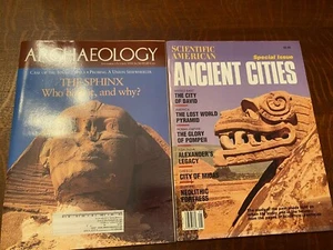 Scientific American Ancient Cities Issue + Archaeology Mag The Sphinx 1994 NICE! - Foto 1 di 7