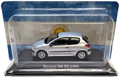 Peugeot 206 XS, 1999, Plateado, Escala 1:43 Modelo Diecast (LX60) Foto 1 de 2