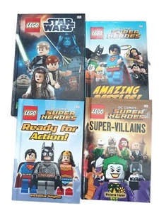 Lego Book Bundle: Star wars Superheroes Superman Batman - Picture 1 of 17