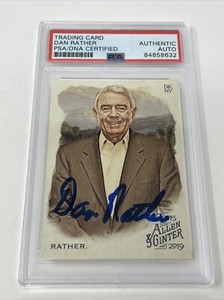 Dan Rather Signed Allen & Ginter Card IP Slabbed Encapsulated PSA DNA COA