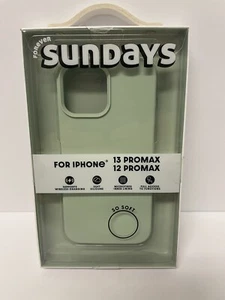 Forever Sundays Silikon Soft Handyhülle für iPhone 12/13 Pro Max Salbeigrün - Bild 1 von 4