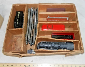 Set Treno Merci Elettrico Marx 0-4-0 Motore a Vapore + Auto in Latta 6 Pollici Funzionante! - Foto 1 di 7