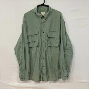 Gander Camicia Pesca Montagna Uomo XL Verde Nylon Ventilato Utilità Esterno - Foto 1 di 5