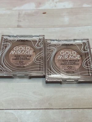 Lot of 2- L'Oréal Paris Gold Mirage Shimmering Eye Shadow 02 Pink Quartz - Image 1 of 4